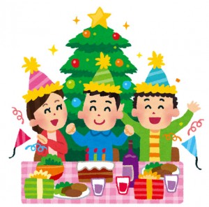 free-illustration-party-christmas-irasutoya